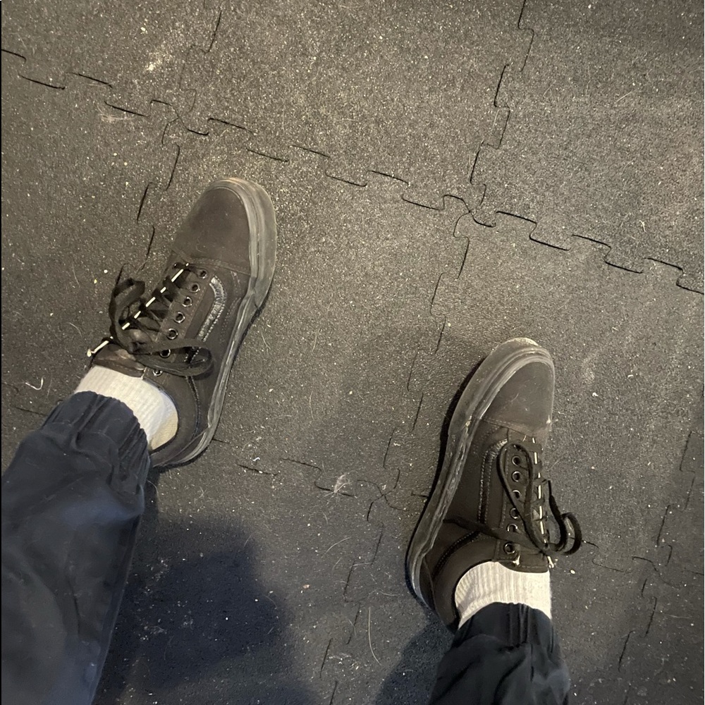 VANS size 7.5 black sneakers.